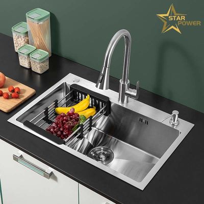 Giá tốt Nhà bếp Stainless Steel làm bằng tay bồn rửa lớn tùy chỉnh trực tuyến