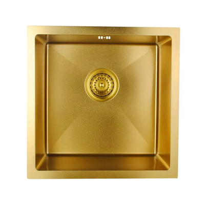 chất lượng  Luxury Gold  Toned SUS304 Stainless Steel Square Kitchen Sink with  Efficient Drainage Design nhà máy