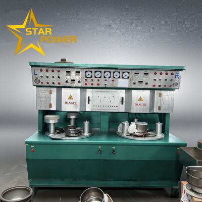 Giá tốt Dual-Station Aluminum Brazing Machine for Cookware 580-620°C 0.3-3 MPa trực tuyến