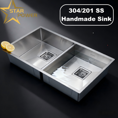 Giá tốt Bồn rửa bếp chống vết bẩn bằng kim loại PVD bằng tay bằng thép không gỉ 304/316 trực tuyến