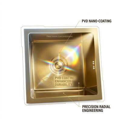 Giá tốt 22 Inch PVD Gold Undermount Single Bowl Kitchen Sink 16 Gauge with Cutting Board trực tuyến