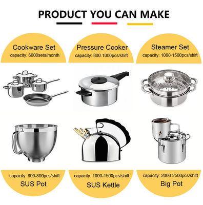 bán tự động 4 Cột nồi sản xuất dây chuyền 500 tấn máy ép thủy lực vẽ sâu cho nồi nấu và chảo