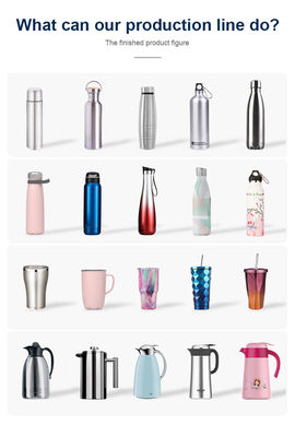 Dây chuyền sản xuất dụng cụ nấu nướng Thermos Thép không gỉ Kim loại Nhôm Chân không Flask Máy làm chai nước