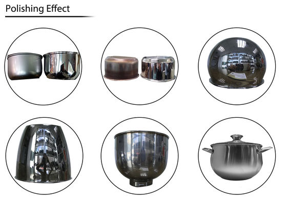 Bàn quay kim loại nắp inox gương nồi bể rung máy đánh bóng