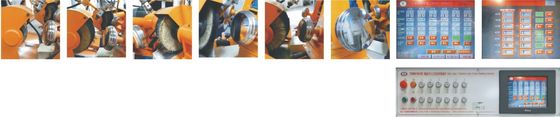 Máy đánh bóng tự động nhiều trạm loại đĩa 0,37kw cho máy chà nhám đồ kim loại cho đồ kim loại/đồ nấu nướng