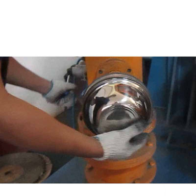Máy đánh bóng 3 đầu cho dụng cụ nấu ăn chảo, máy đánh bóng đồ kim loại