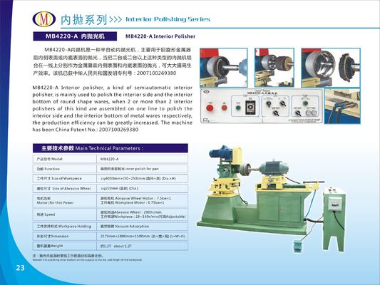Rough Fine và Mirror Sanding trong một thời gian với NMB4220-ZD Cookware Polishing Machine
