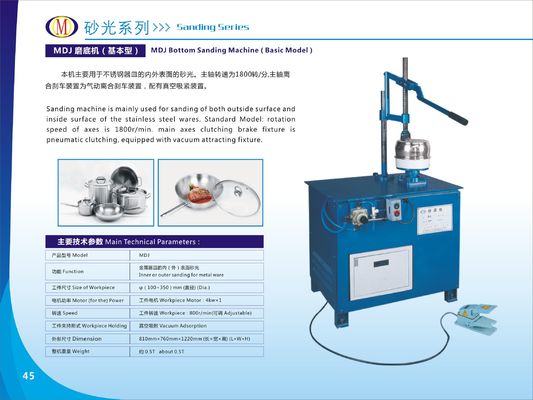 Máy đánh bóng dụng cụ nấu ăn hai máy cho đánh bóng thô và bán gương
