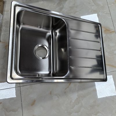 Tấm bùn thép không gỉ gỉ được chải Nano Gun Grey Stainless Steel Sink 304 Stainless Steel Sink được lắp đặt dưới giai đoạn