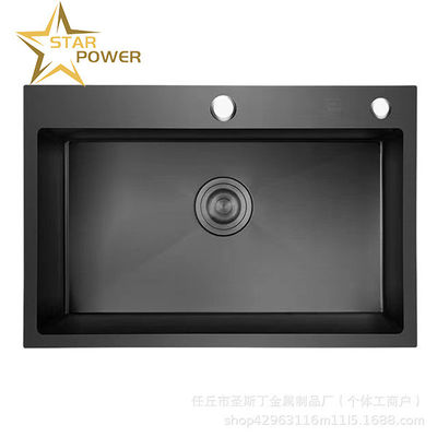 Thợ rửa chén bồn rửa chén mỏng 304 thép không gỉ Thợ rửa chén đa chức năng Thợ rửa chén đơn lớn