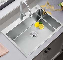 Nhà bếp Thép không gỉ bồn rửa tay Chén đơn lớn tùy chỉnh