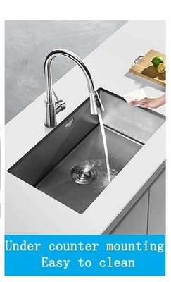 Bề mặt được mài bằng tay mịn mà không thô Thép không gỉ bồn rửa nhà bếp