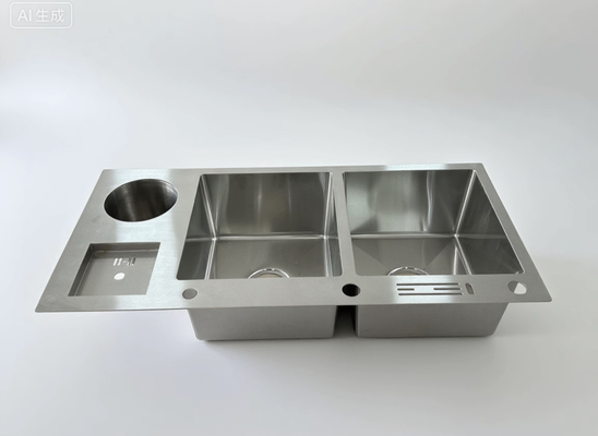 Bồn rửa chén đôi bằng thép không gỉ 304 với phụ kiện
