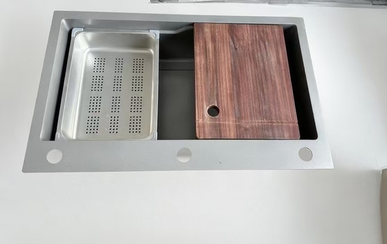 Bồn rửa chén đôi bằng thép không gỉ 304 với phụ kiện