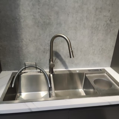 Bồn rửa chén đôi bằng thép không gỉ 304 với phụ kiện