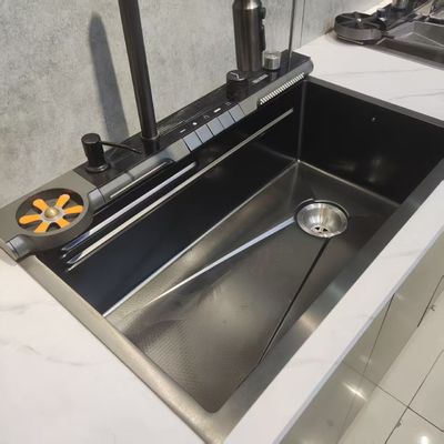 Giá tốt Chậu rửa bát âm bàn bằng thép không gỉ màu đen, chậu đôi | Có sẵn độ dày thép tùy chỉnh | Có sẵn độ sâu bồn tùy chỉnh | Chống gỉ & chống ăn mòn trực tuyến