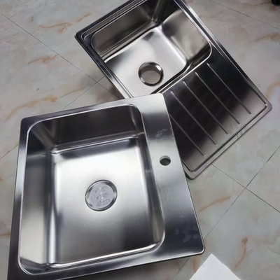 Bồn rửa chén một hộc bằng thép không gỉ 304 lắp dưới/lắp trên