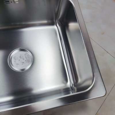 Giá tốt Chậu rửa bát đơn bằng thép không gỉ cấp thực phẩm 304 (18/8) tương thích lắp âm & lắp nổi | Có thể tùy chỉnh độ dày thép | Có thể tùy chỉnh độ sâu bồn | Chống gỉ & chống ăn mòn trực tuyến