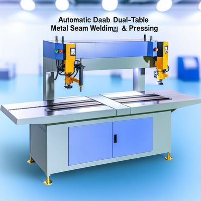 Máy hàn và ép mối kim loại hai bàn tự động