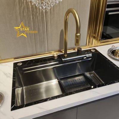 Giá tốt Bồn rửa chén đôi bằng thép không gỉ tương thích lắp âm & lắp nổi 11kg với vách ngăn màu xám | Độ sâu bồn tùy chỉnh có sẵn | Độ dày thép tùy chỉnh có sẵn trực tuyến