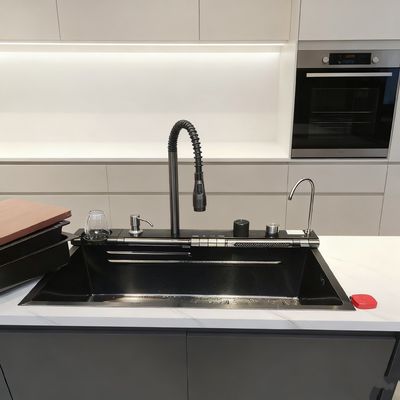 Giá tốt Chậu rửa bát bằng thép không gỉ tương thích lắp âm & lắp nổi 900mm x 550mm có vòi tích hợp | Độ sâu bồn tùy chỉnh có sẵn | Độ dày thép tùy chỉnh có sẵn trực tuyến