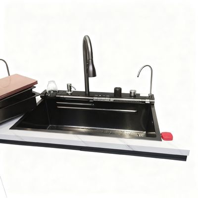 Giá tốt Thợ rửa bếp bằng thép không gỉ cao cấp với vòi cao cung. Độ sâu bồn rửa tùy chỉnh có sẵn. Độ đo thép tùy chỉnh có sẵn. trực tuyến