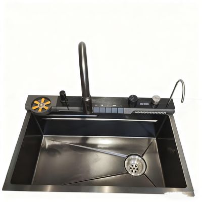 Bộ bồn rửa nhà bếp bằng thép không gỉ 800mm với vòi cao cung cho nhà bếp hiện đại