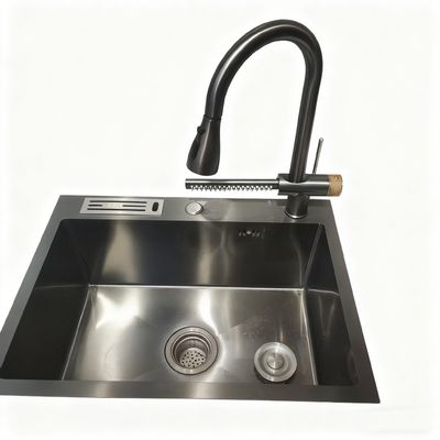 DeepMax Pro 10 inch Extra-Deep Single Bowl Thép không gỉ bồn rửa nhà bếp với bề mặt chải và đệm giảm âm thanh