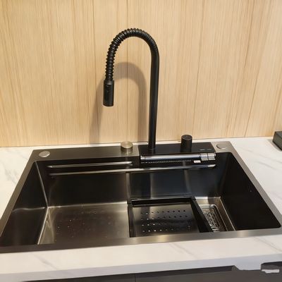 DeepMax Pro 10 inch Extra-Deep Single Bowl Thép không gỉ bồn rửa nhà bếp với bề mặt chải và đệm giảm âm thanh