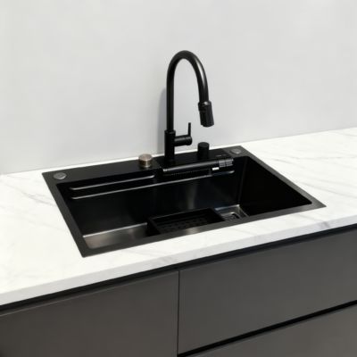 Giá tốt Chậu rửa bát gắn phẳng / âm bàn, thủ công tinh xảo, thép không gỉ 304, chậu rửa bát đơn - Hoàn thiện đánh bóng thủ công | Độ sâu lòng chậu tùy chỉnh | Độ dày thép tùy chỉnh trực tuyến