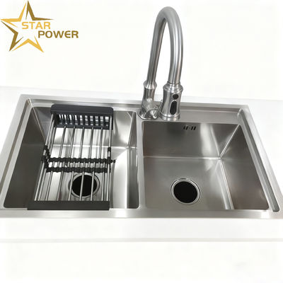 Giá tốt Bồn rửa chén bằng thép không gỉ 304 thân thiện với môi trường, độ sâu lòng chậu 250-300mm và độ dày tấm 1.2-1.5mm trực tuyến