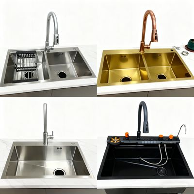 Giá tốt Thợ rửa nhà bếp bằng thép không gỉ loại 304 và 316 tiếp xúc với thực phẩm với độ sâu 250-300mm và thủ công thủ công trực tuyến