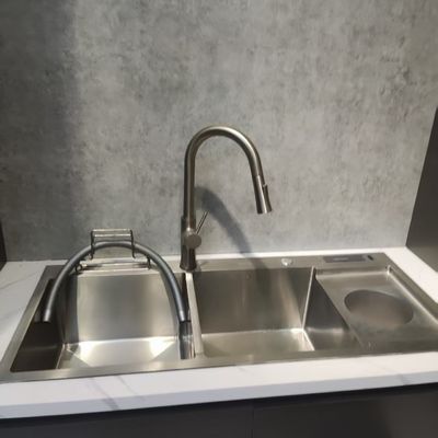 Giá tốt Máy rửa nhà bếp bằng thép không gỉ bằng tay với lớp thực phẩm 304/316 Chén đơn / đôi và lỗ máy bồn rửa xà phòng trực tuyến