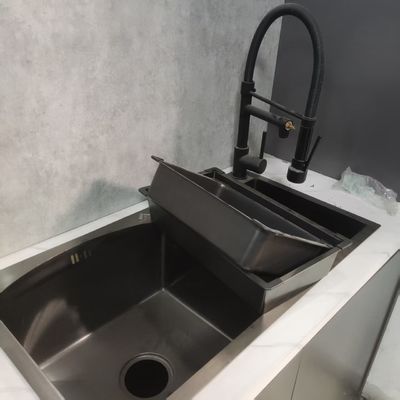 Giá tốt Bồn rửa chén nano oleophobic đơn/đôi hiệu ứng lá sen Bionic thủ công trực tuyến