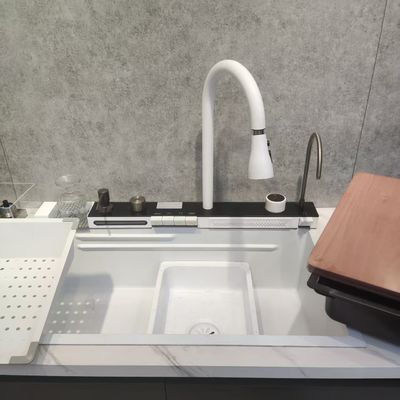 Bồn rửa chén nano oleophobic đơn/đôi hiệu ứng lá sen Bionic thủ công