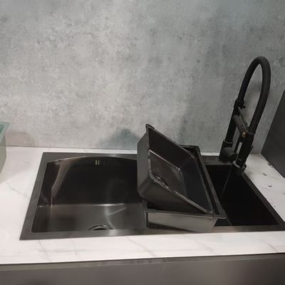 Giá tốt Bồn rửa chén bằng thép không gỉ thủ công với góc bo tròn R10 và vật liệu đạt chuẩn thực phẩm 304/316 trực tuyến