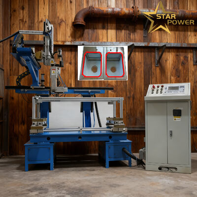 Máy hàn bốn cạnh tự động với Hệ thống PLC CNC và Định vị Động cơ Servo cho Tấm Ốp Dụng Cụ Nhà Bếp Kim Loại