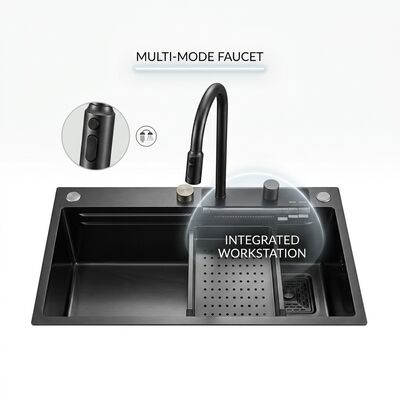 chất lượng Top Mount / Drop-in Cuisine Sink Food-Grade 304 SS Double Bowl Kitchen Sink Polished Top-Mount 900mm 250mm Deep Basin. Độ sâu của bồn có sẵn. nhà máy