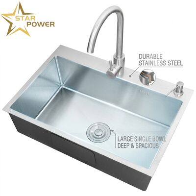 Giá tốt Cây rửa nhà bếp 18 thước 304 SS Tương đương hai bát bếp rửa nhà bếp phủ lớp phủ nano 1000mm 300mm Thêm sâu bồn rửa. trực tuyến