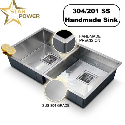 Giá tốt Chậu rửa bát âm tủ bằng thép không gỉ SUS304, chậu rửa bát đơn, mạ crom, chậu sâu 700mm, 10 inch | Độ sâu chậu tùy chỉnh có sẵn | Độ dày thép tùy chỉnh có sẵn trực tuyến