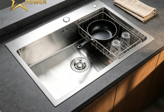 Giá tốt SUS304 Thép không gỉ bồn rửa nhà bếp với bồn rửa sâu hơn 10 inch và thiết kế Undermount hoàn thiện chải trực tuyến