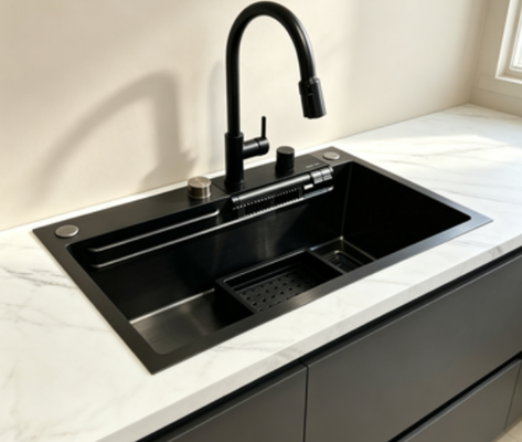 Giá tốt Chậu rửa bát âm bàn bằng thép không gỉ 316 mạ crom, 800mm x 220mm sâu, một hố trực tuyến