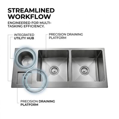 Giá tốt Chậu rửa nhà bếp kiểu trang trại 28x19 inch, thép không gỉ 304, lòng chậu sâu 16 gauge có thớt trực tuyến