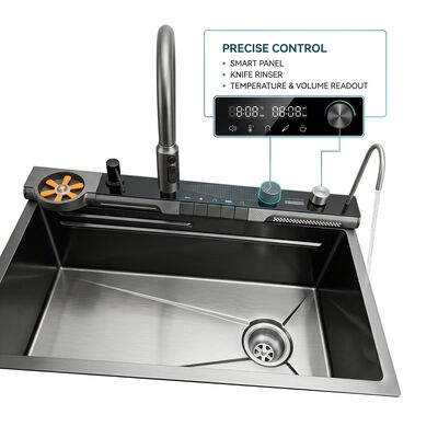 Giá tốt 24 Inch Drop-in RV nhà bếp bồn rửa 304 Stainless Steel nhỏ gọn Single Bowl Glass Cover thiết kế trực tuyến