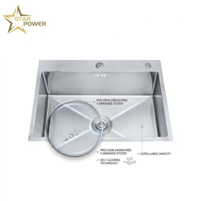 Giá tốt 32 Inch Undermount Single Bowl Kitchen Sink 304 Stainless Steel 16 Gauge Thương mại Grade Với Bảng Rút trực tuyến
