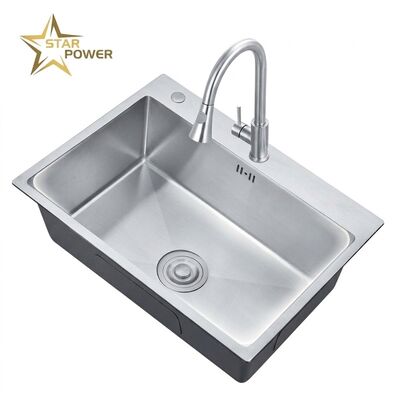 Giá tốt Nano 25x22 Drop-In Kitchen Sink SUS304 Antibacterial Single Bowl 18 Gauge trực tuyến
