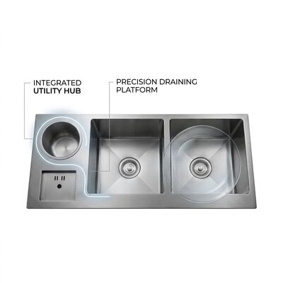 Giá tốt Farmhouse 28x19 Workstation Kitchen Sink SUS304 16 Gauge with Cutting Board trực tuyến