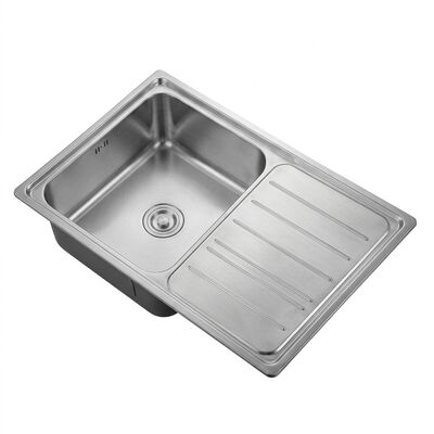 Giá tốt Workstation 30x18 Kitchen Sink SUS304 16 Gauge Single Bowl with Drainboard trực tuyến