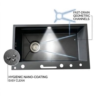Giá tốt Drop-In 32x19 Double Bowl Kitchen Sink SUS304 18 Gauge with Faucet Holes trực tuyến