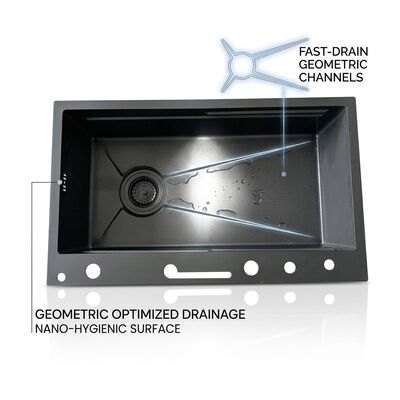 Giá tốt Undermount 33x22 Handmade Double Bowl Kitchen Sink SUS304 60/40 Split 18 Gauge trực tuyến